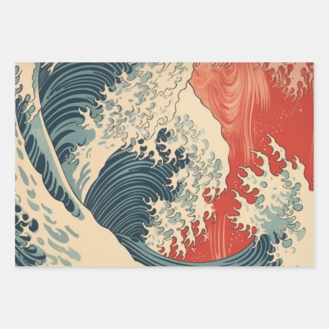 GIFT WRAPPING SHEETS JAPANESE ART (Front)