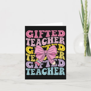 Gifted And Talented Teacher Gt Teacher Squad Back Card