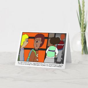 Gifted Cartoon Folded Greeting Card