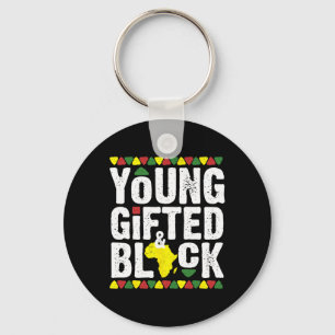 Gifted Young Black Dashiki African Pride History M Keychain