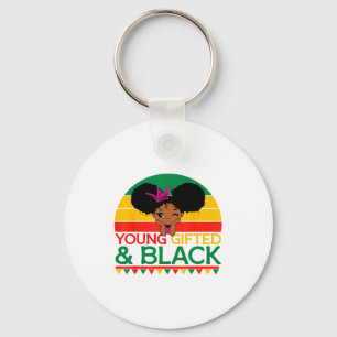 Gifted Young Black Dashiki African Pride History M Keychain
