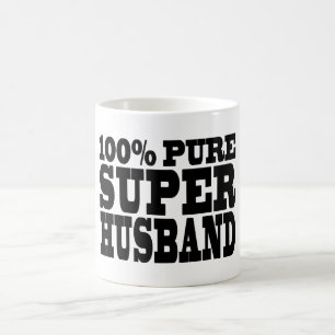 Gifts 4 Husbands : 100% Pure Super Husband Coffee Mug