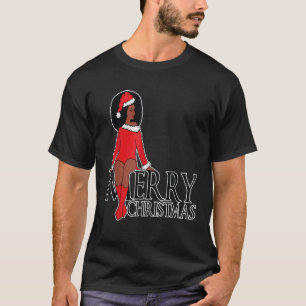Gifts Afro Diva Black Girl Magic Afro Santa Merry  T-Shirt