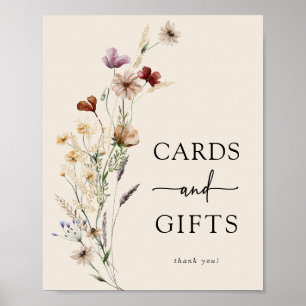 Gifts Boho Floral Baby Shower Poster