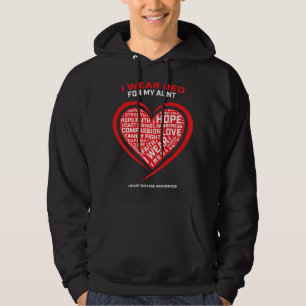 Gifts Clothes I Wear Red For My Aunt Heart Disease Hoodie