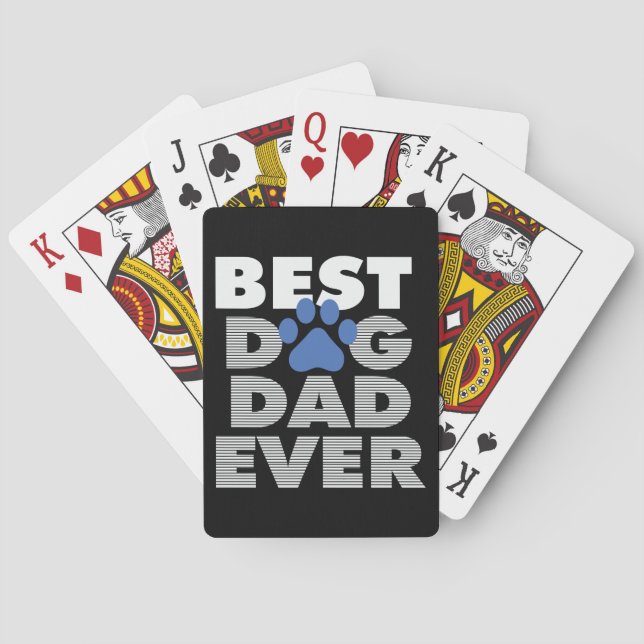 Gifts Dad | Best Dog Dad Ever Playing Cards (Back)