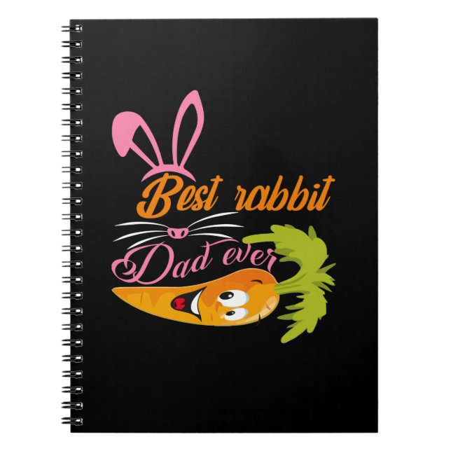 Gifts Dad | Best Rabbit Dad Ever Notebook (Front)