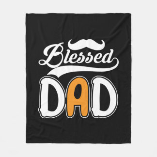 Gifts Dad | Blessed Dad Fleece Blanket