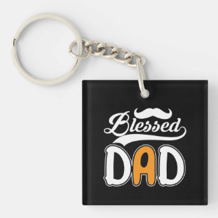 Gifts Dad Blessed Dad Keychain
