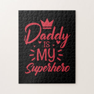 Gifts Dad Daddy Is My Superhero Jigsaw Puzzle