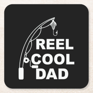 Gifts Dad | Reel Cool Dad Square Paper Coaster