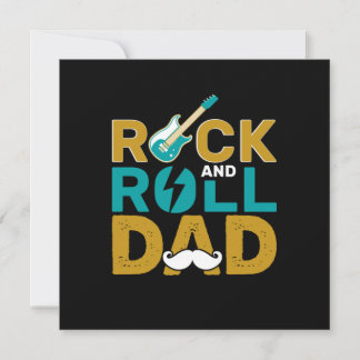 Gifts Dad | Rock And Roll Dad Holiday Card