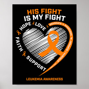 Gifts Fighter Leukaemia Awareness  Husband Men Leu Poster