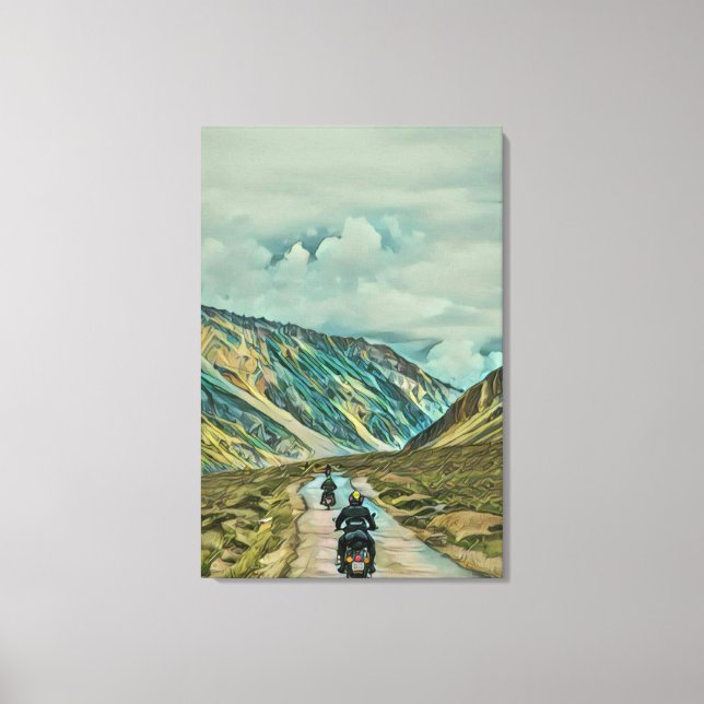 Gifts for a motorcycle rider canvas print (Front)