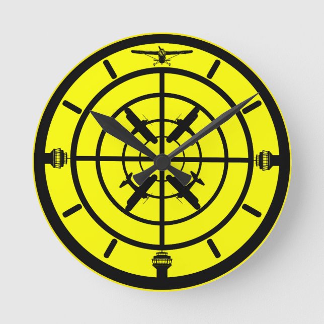 Gifts For Air Traffic Controller Round Clock (Front)