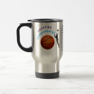Gifts for Basketball Coaches, Your Text and Travel Mug