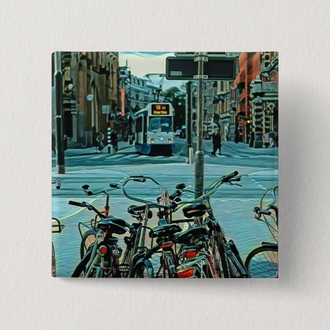 Gifts for cyclists 2022 2 inch square button (Front)
