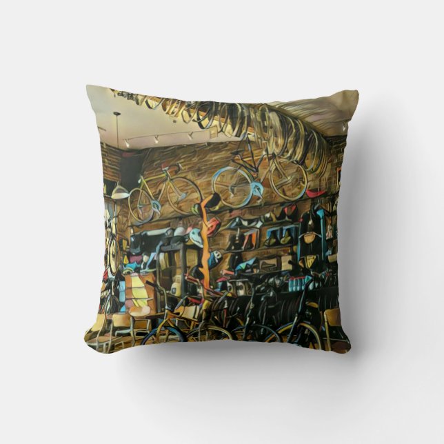 Gifts for cyclists 2022 throw pillow (Front)