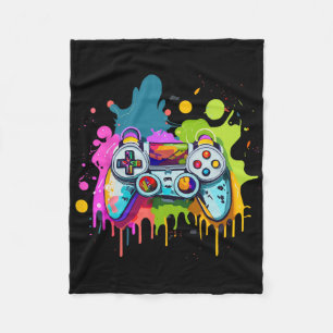 Gifts For Gamers Paint Controller Gaming Apparel V Fleece Blanket