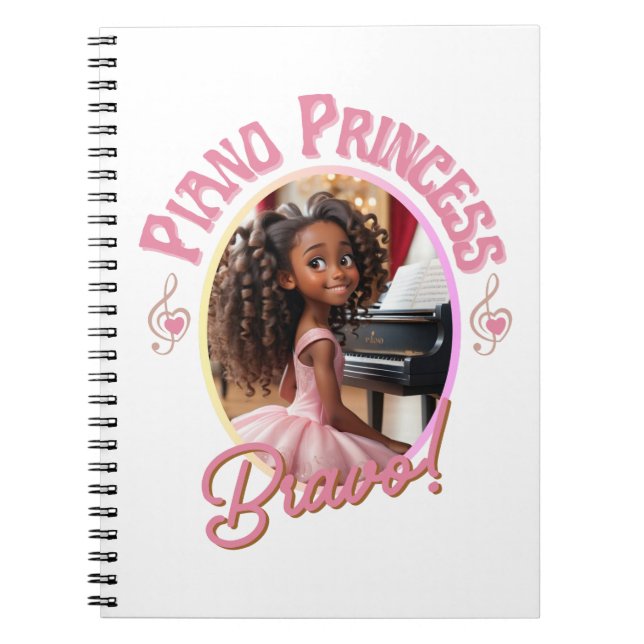 Gifts for gils who love to play the piano notebook (Front)
