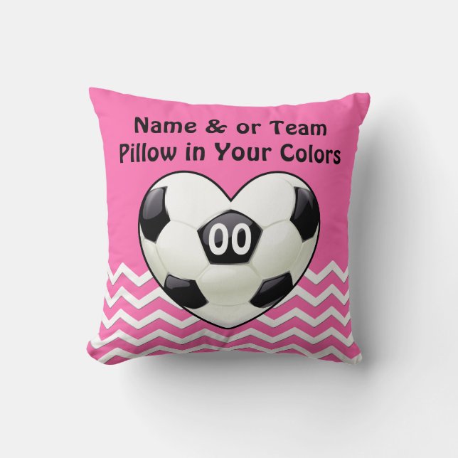 Gifts for Girl Soccer Players, Your Text and Throw Pillow (Front)
