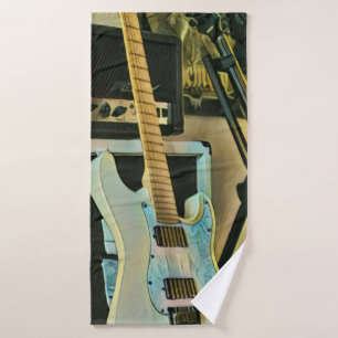 Gifts for guitar lovers bath towel set