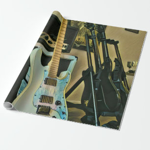 Gifts for guitar lovers wrapping paper