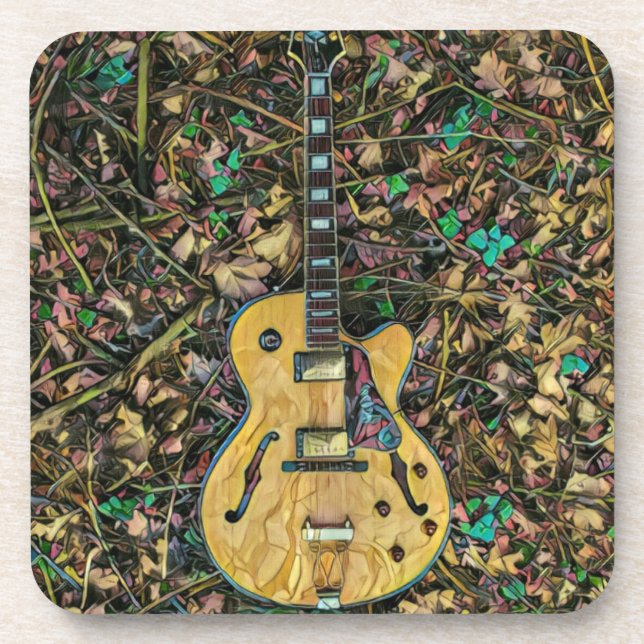 Gifts for guitarist coaster (Front)