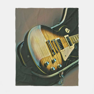 Gifts for guitarist fleece blanket
