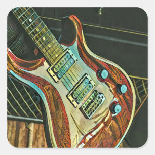 Gifts for guitarist square sticker