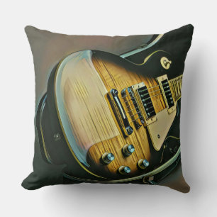 Gifts for guitarist throw pillow