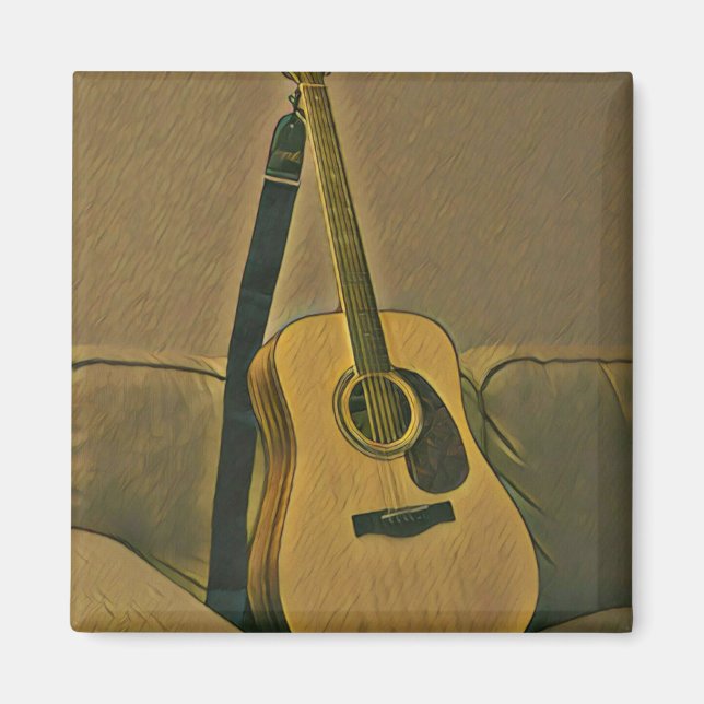 Gifts for guitarists magnet (Front)