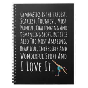 Gifts For Gymnastics Lover Gymnast Girls Sports Notebook