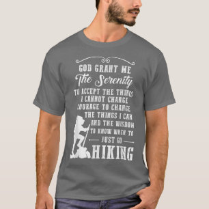 Gifts for hikers serenity prayer hiking t shirt