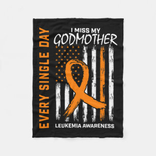Gifts For Loss Of Godmother Leukaemia Awareness Fl Fleece Blanket