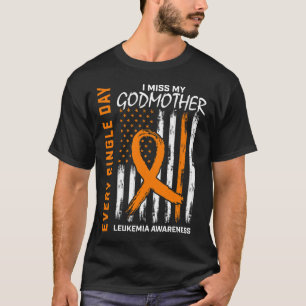 Gifts For Loss Of Godmother Leukaemia Awareness Fl T-Shirt