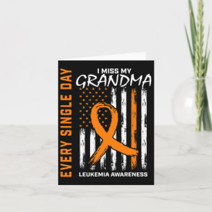 Gifts For Loss Of Grandma Leukaemia Awareness Flag Card