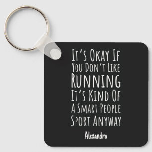 Gifts For Marathon Runners Funny Running Custom Keychain