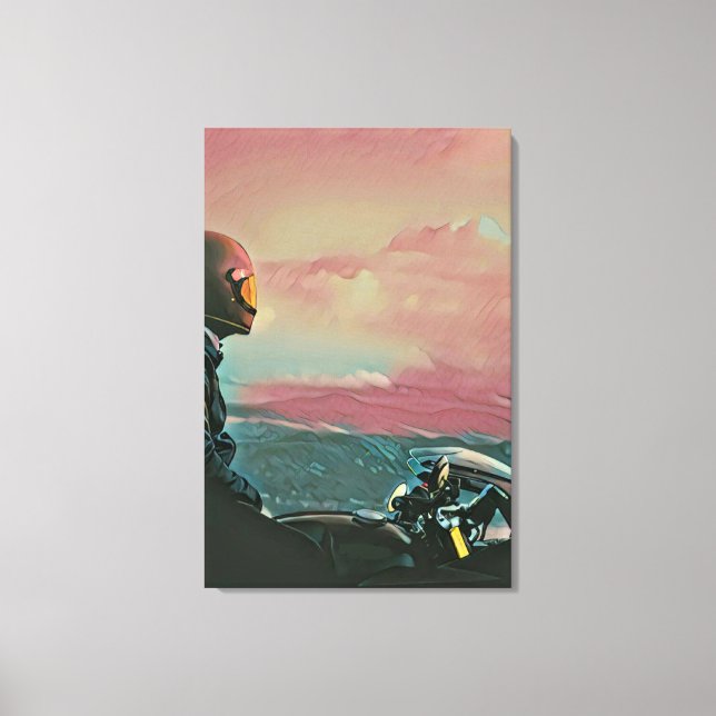 Gifts for motorcyclists canvas print (Front)