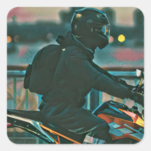 Gifts for motorcyclists square sticker
