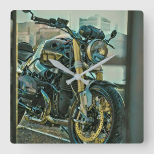 Gifts for motorcyclists square wall clock