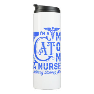 Gifts for Nurse Cat Mom Thermal Tumbler