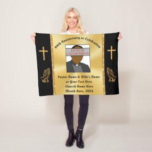 Gifts for Pastor and Wife Anniversary Personalized Fleece Blanket