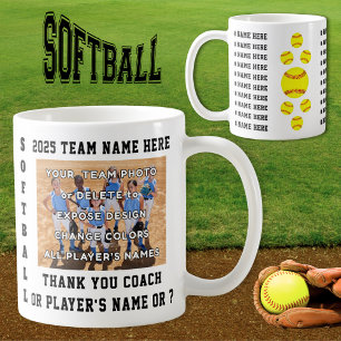 Gifts for Softball Coaches or Players. Softball Coffee Mug