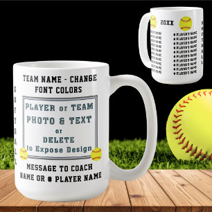 Gifts for Softball Coaches or Softball Team Gifts, Coffee Mug