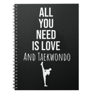 Gifts For Taekwondo Student Fighting Self Defense Notebook