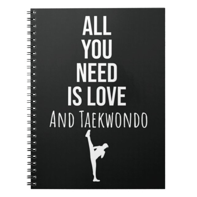 Gifts For Taekwondo Student Fighting Self Defense Notebook (Front)