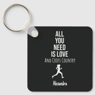 Gifts For XC Runners Custom Cross Country Keychain
