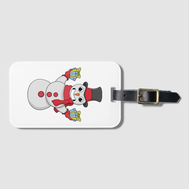 Gifts for you from Snowman Luggage Tag (Front Horizontal)