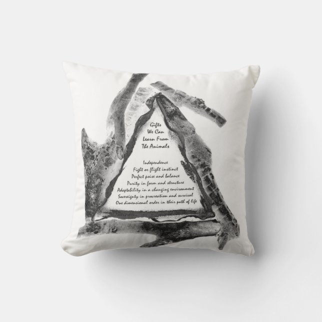 Gifts From Animals Throw Pillow (Front)